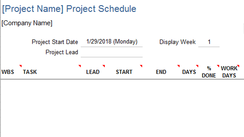 Gantt Chart Template for Excel